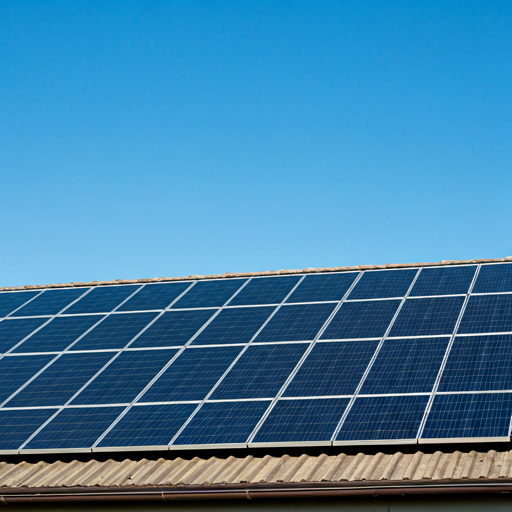 Πράσινη ενέργεια, ηλιακά panels σε στέγη σπιτιού